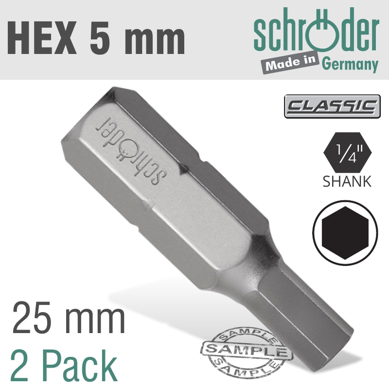 Hex/allen Ins.bit 5mm 2cd