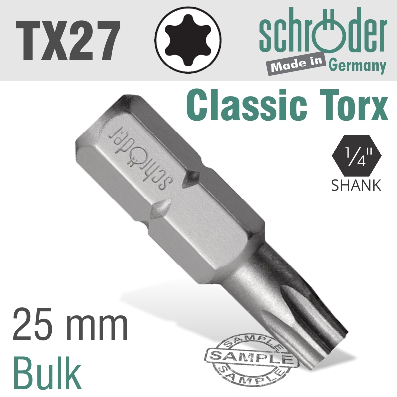 Torx Tx 27 Classic Bit 25mm