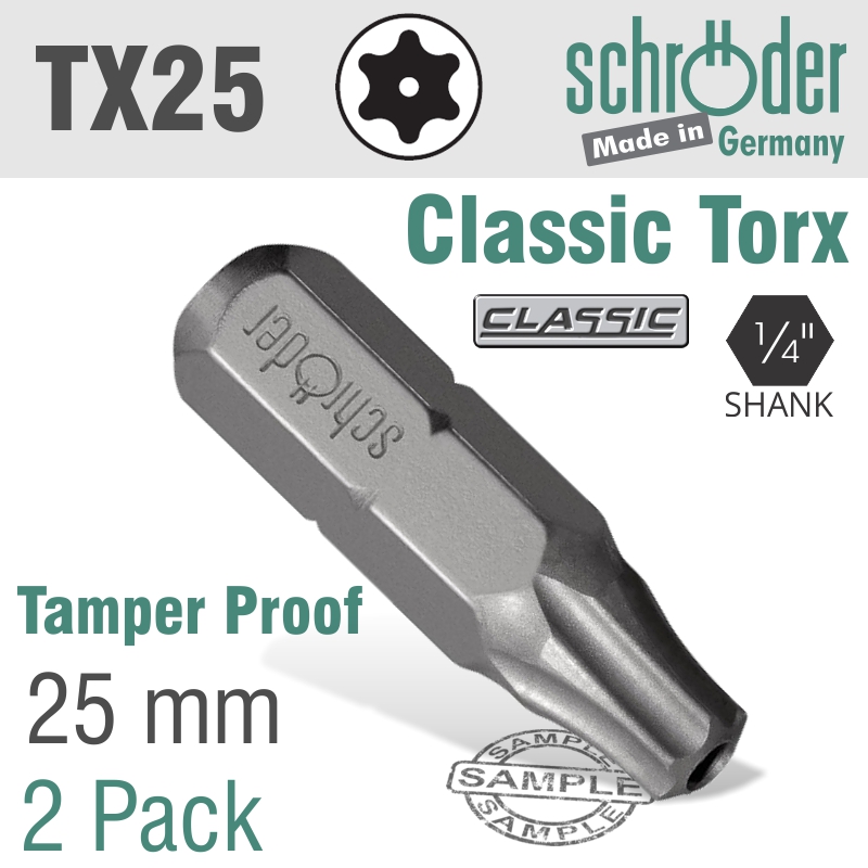 Torx Tamper Resist T25h 2cd