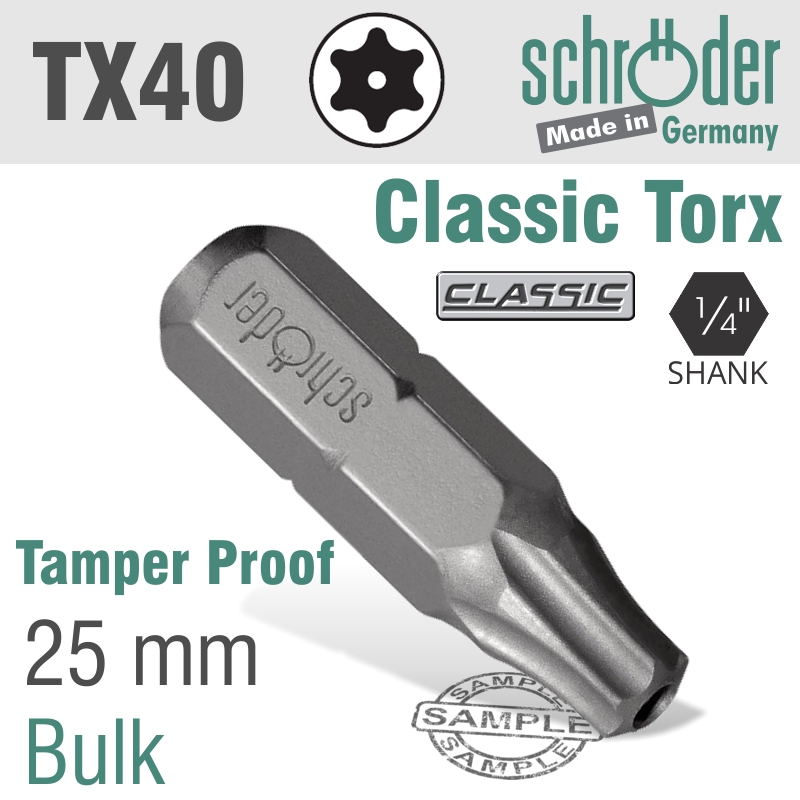 Torx Tamper Resist T40 25mm