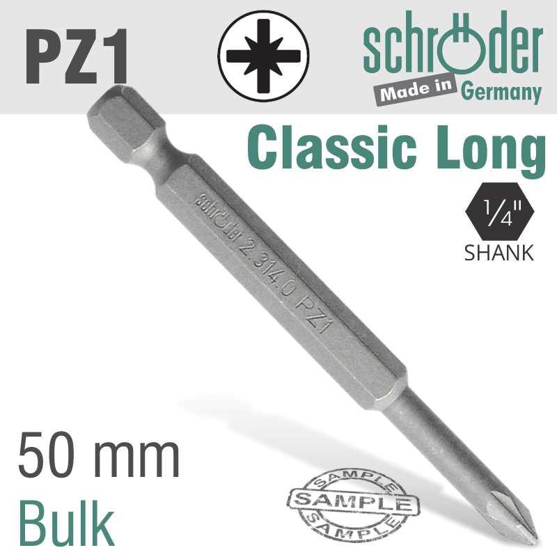 Pozi No.1 X 50mm Classic Power Bit