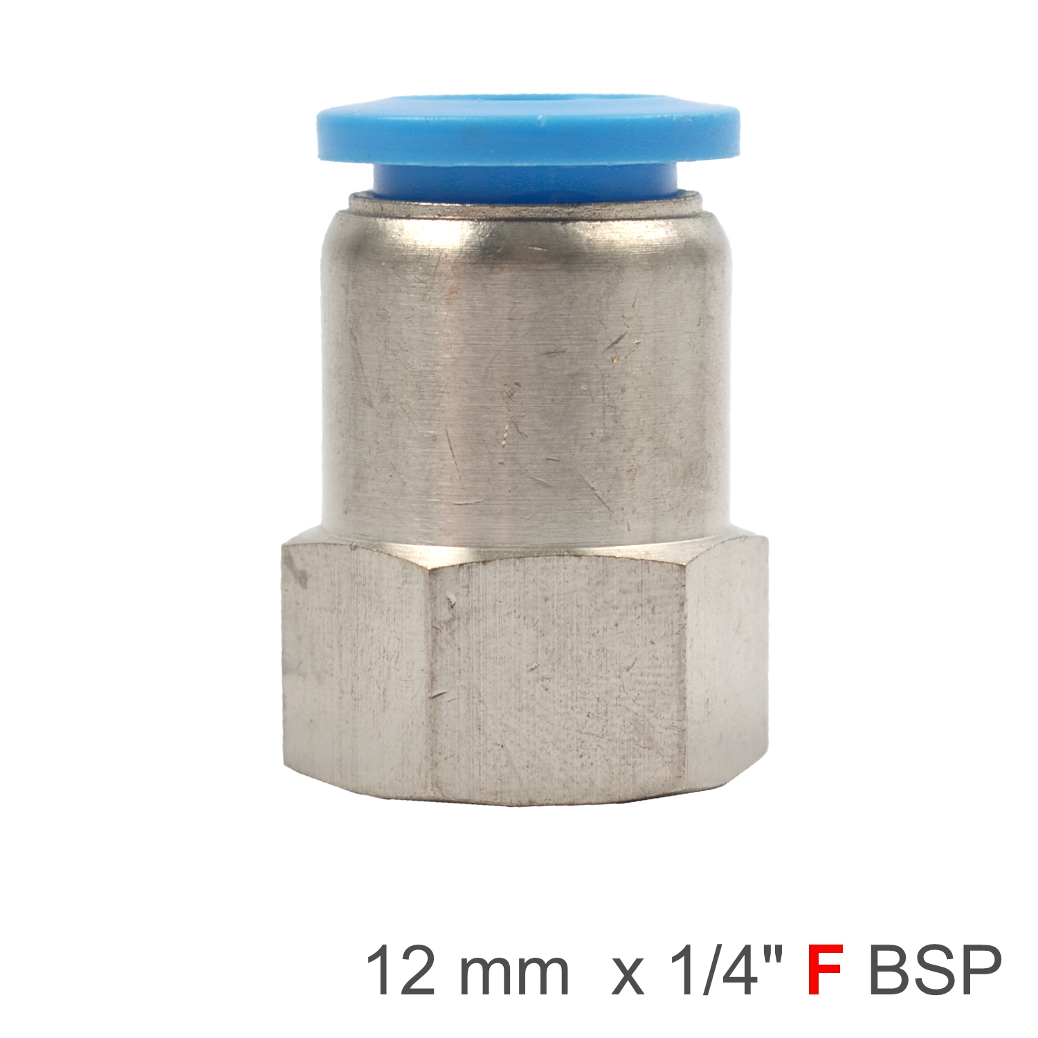 Pu Hose Fitting Straight Stud 12mm-1/4 F