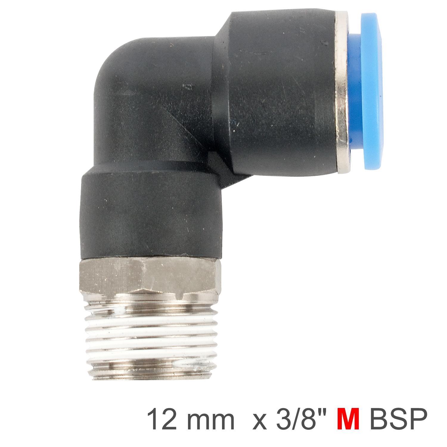 Elbow 12mm-3/8 M Pu Hose Fitting