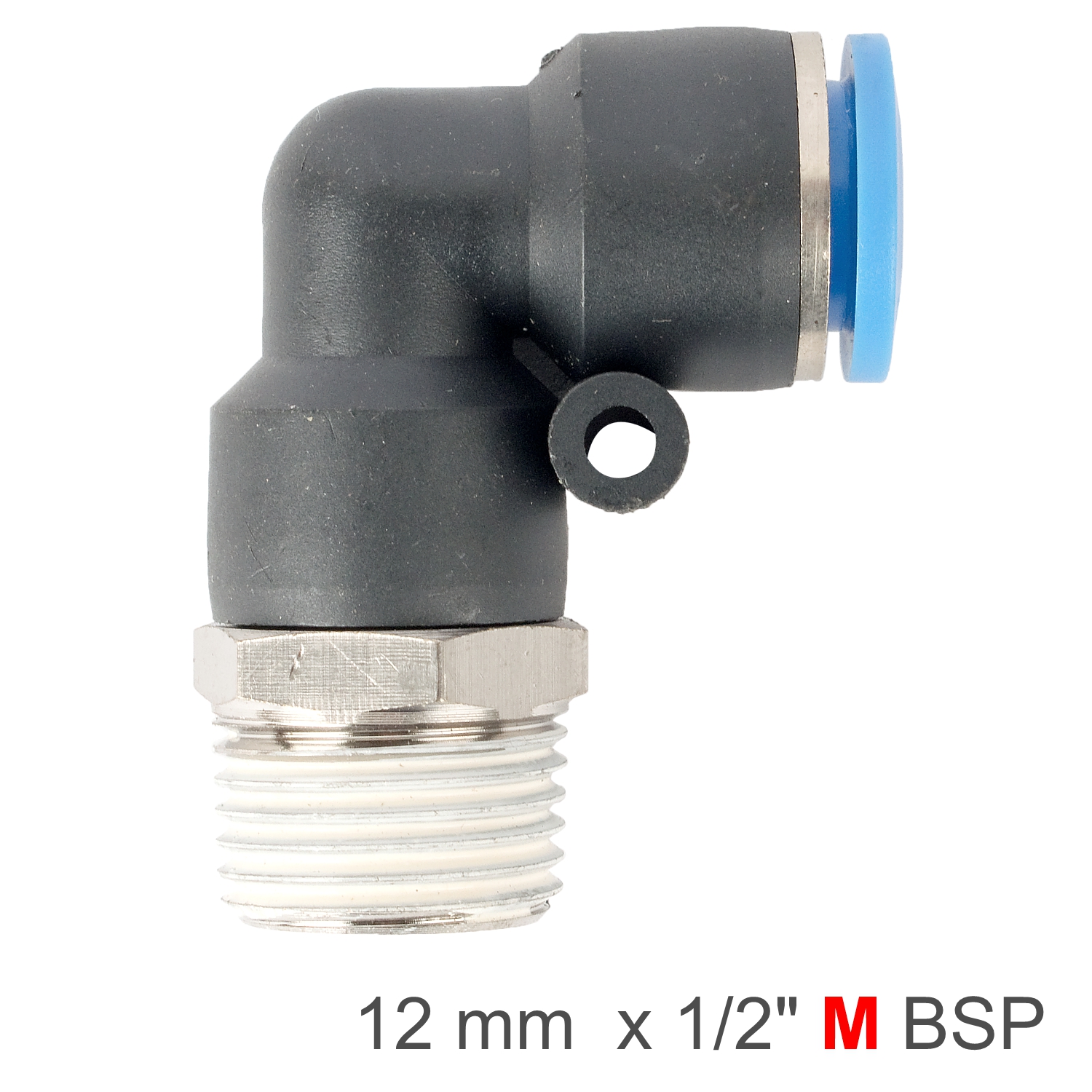 Elbow 12mm-1/2 M Pu Hose Fitting