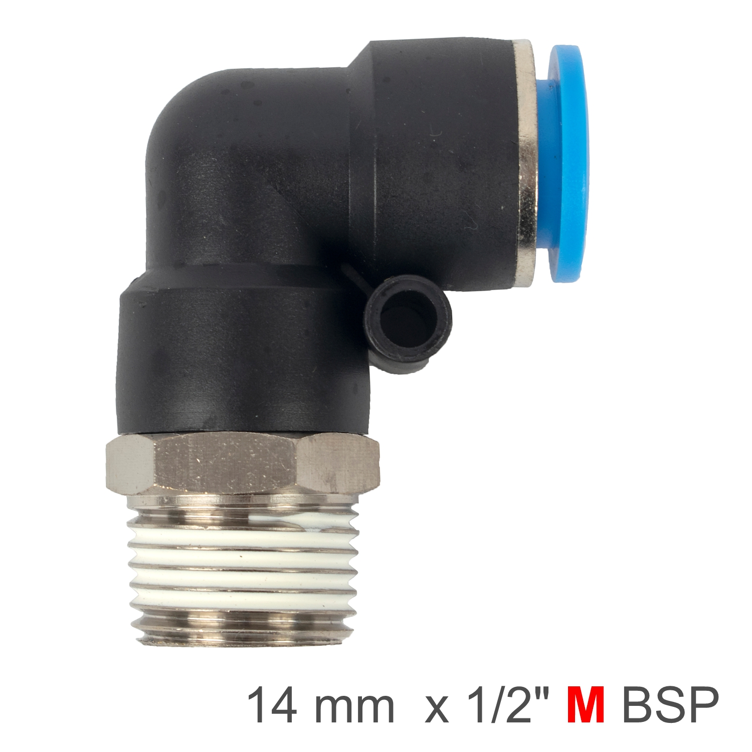 Elbow 14mm-1/2 M Pu Hose Fitting