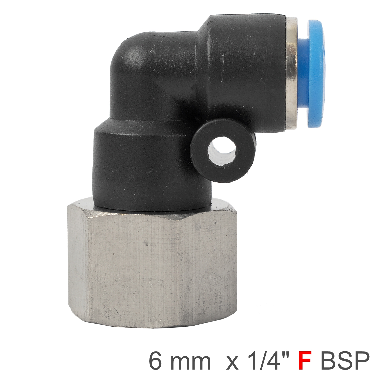 Pu Hose Fitting Elbow 6mm-1/4 F