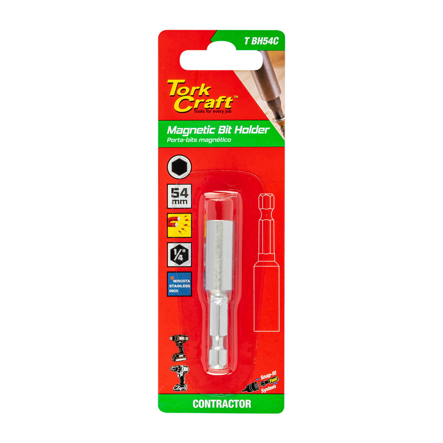 Magnetic Bit Holder 54mm Carded