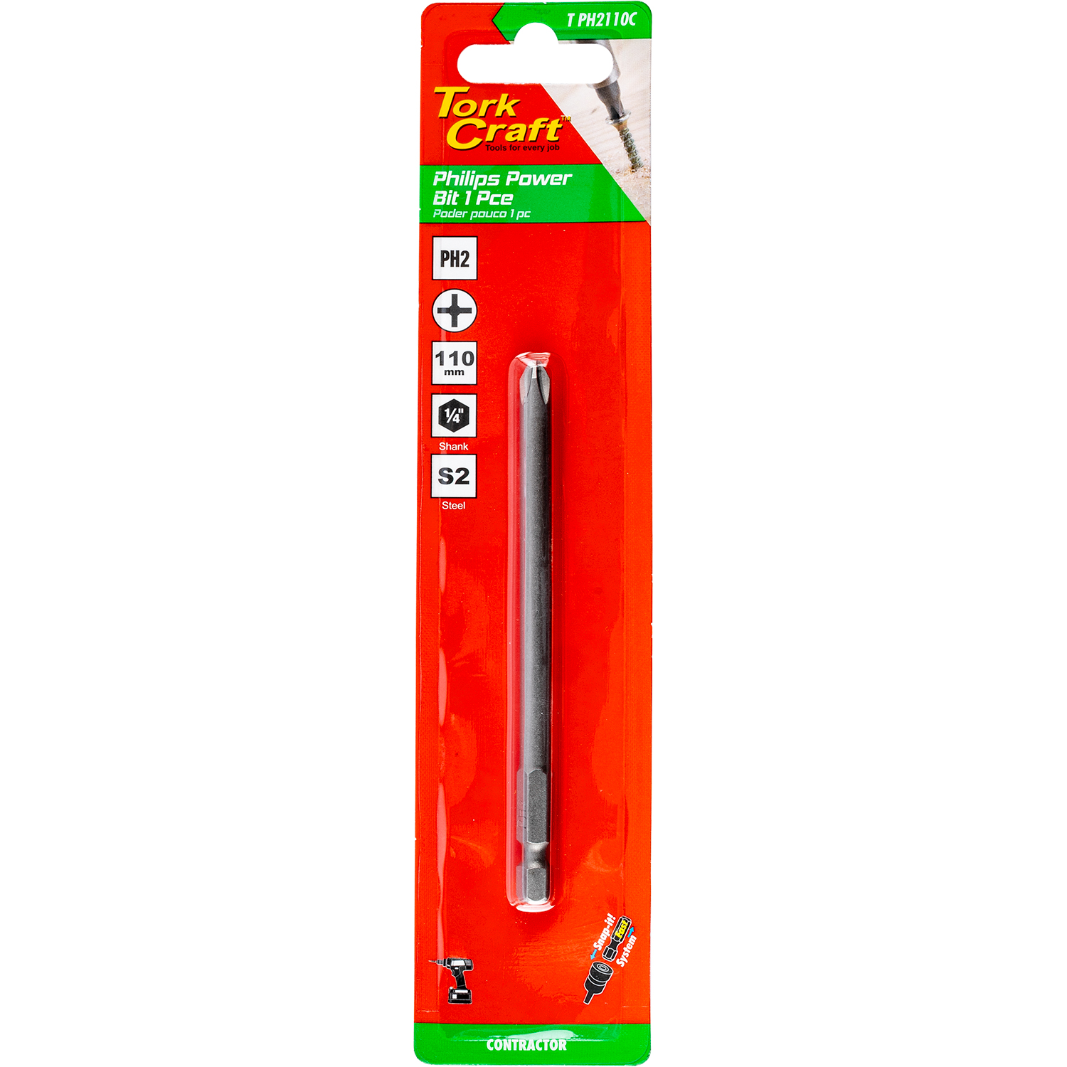 Phil. Ph2 X 110mm Power Bit 1pc Carded
