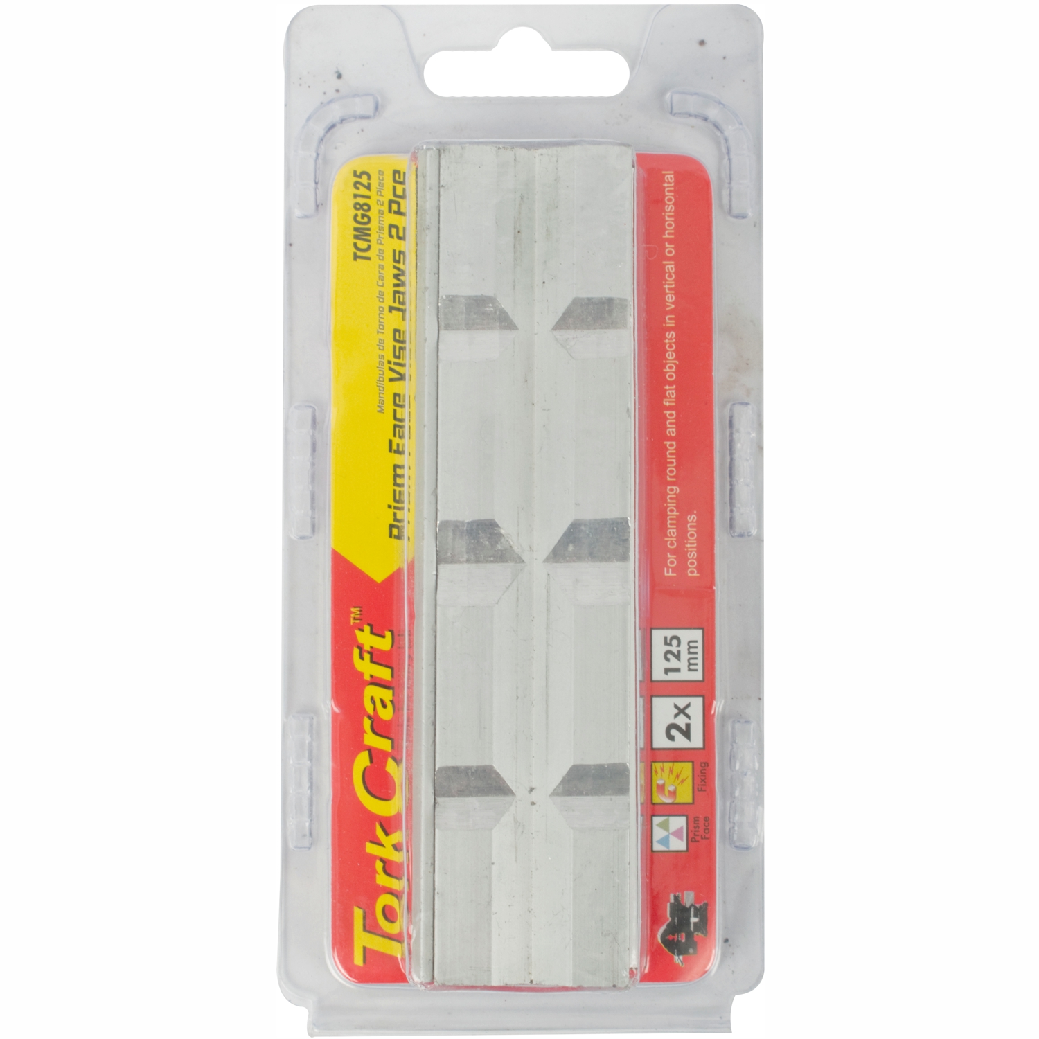 Vice Jaws Magnetic Alum. 125mm X 32mm 2pc Prism Face