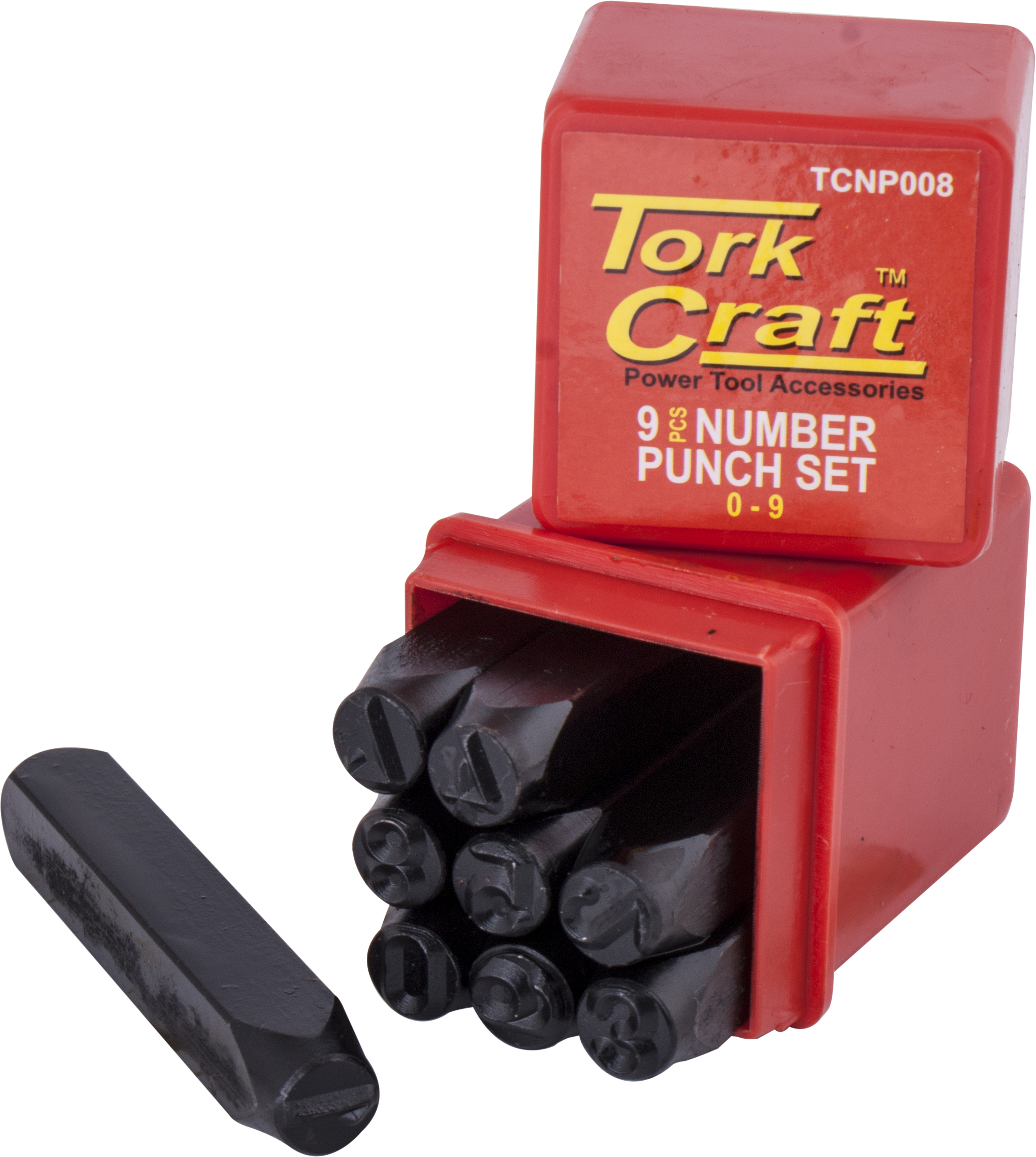 Number Punch Set 8mm (0-9mm) Black Finish