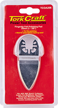 Quick Change Base & Arbor 35mm Fingertip Felt Polishing Pad