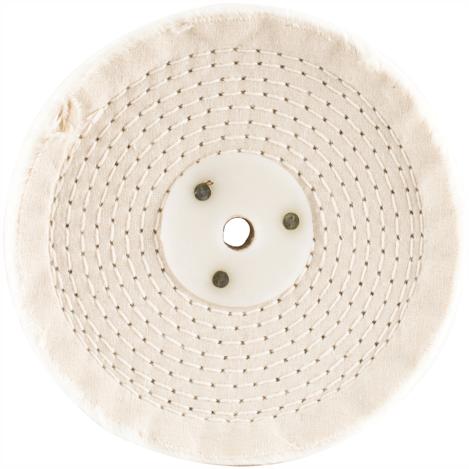 White Buff/mop 150mm X 3 Section X 30 Mm Thick 1/2 ' Hole