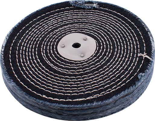 Colour Buff/mop Stitched 200mm X 2 Section 20mm Thick