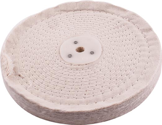 White Buff/mop Stitched 200mm X 2 Section 20mm Thick