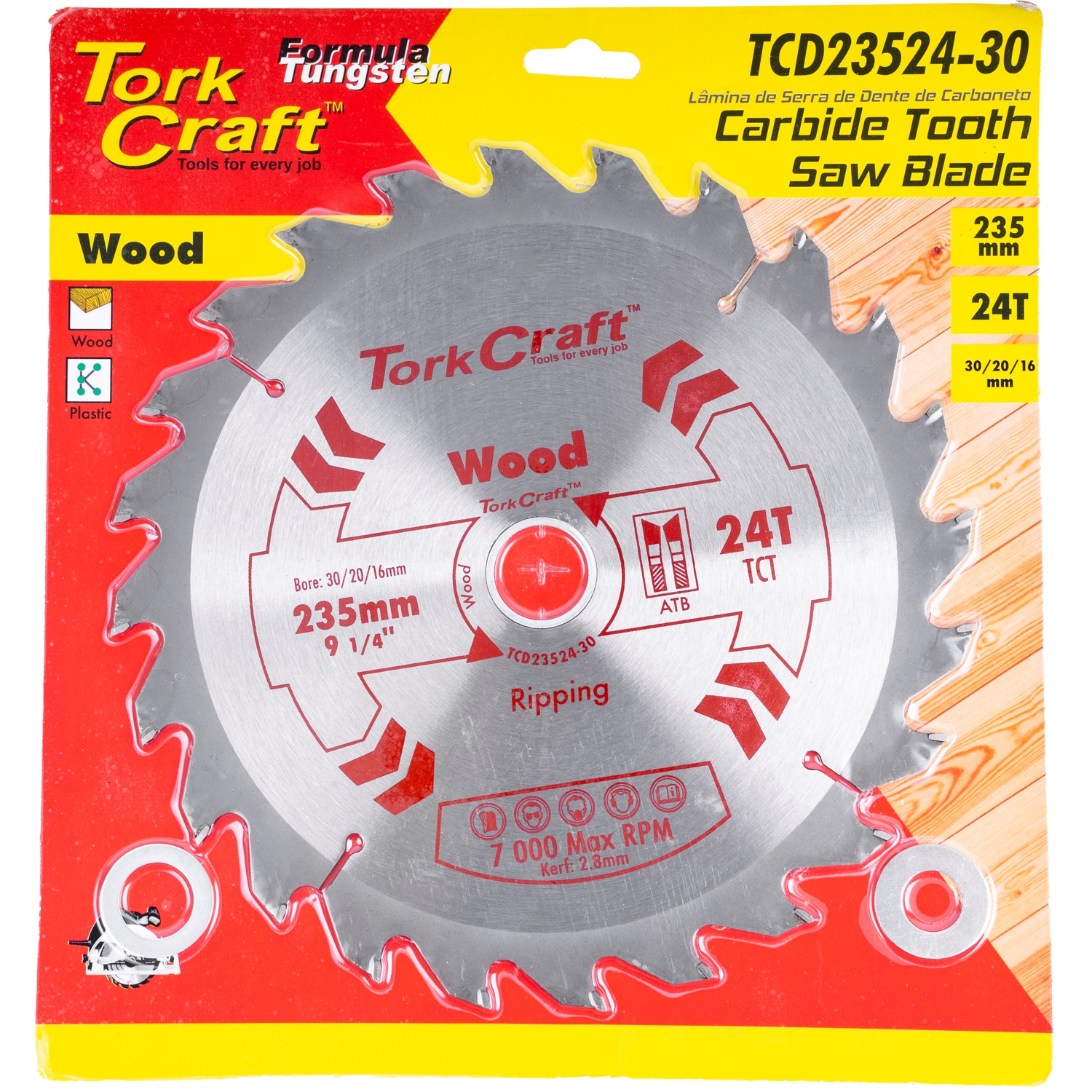 Blade Tct 235 X 24t 30/20/16 General Purpose Rip