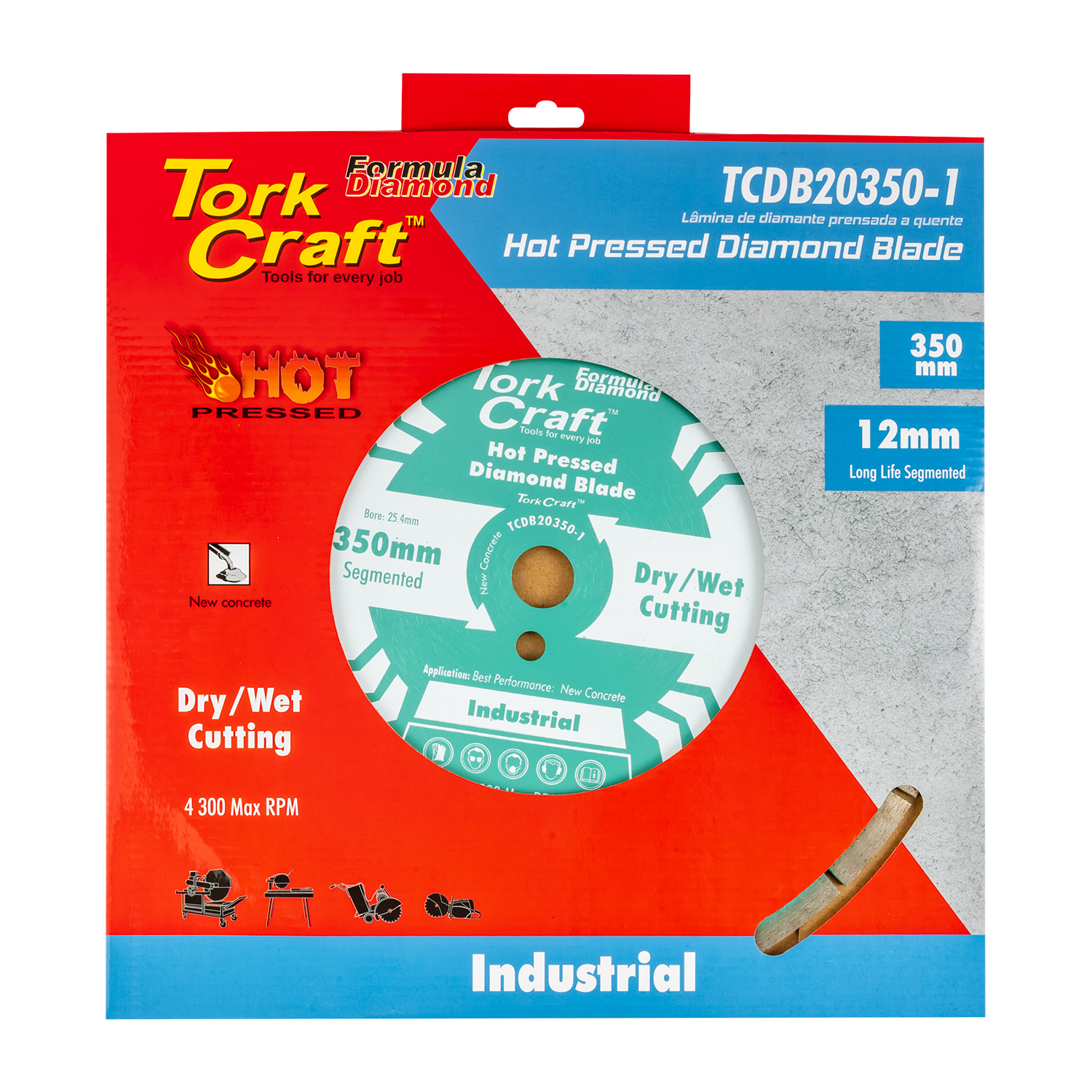 Dia. Blade 350x25.4mm Green/new Concrete Hot Pressed