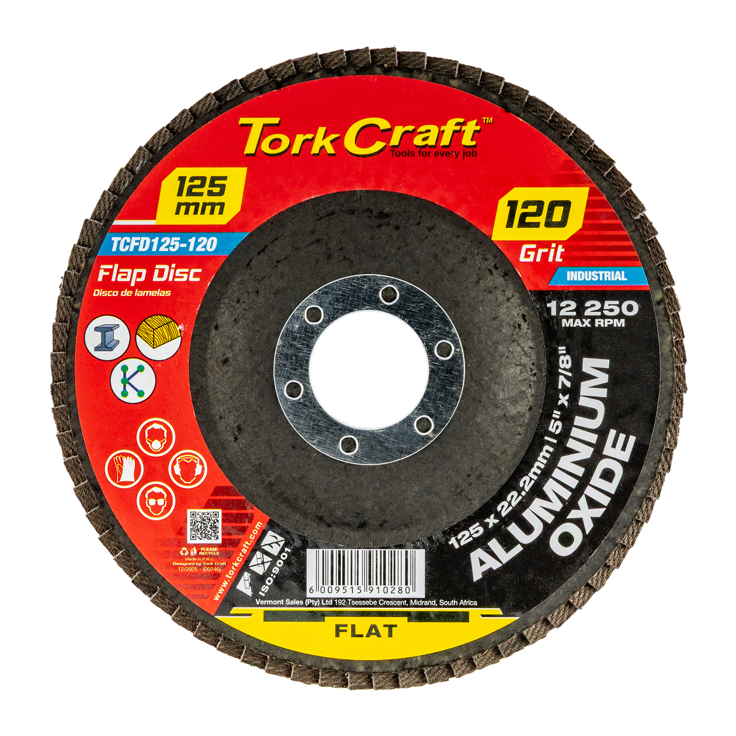 Flap Sanding Disc 125mm 120grit A/o