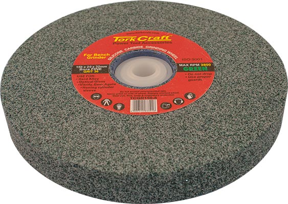 Grinding Wheel 150x20x32mm Green Coarse 36gr W/bushes For Bench Grin