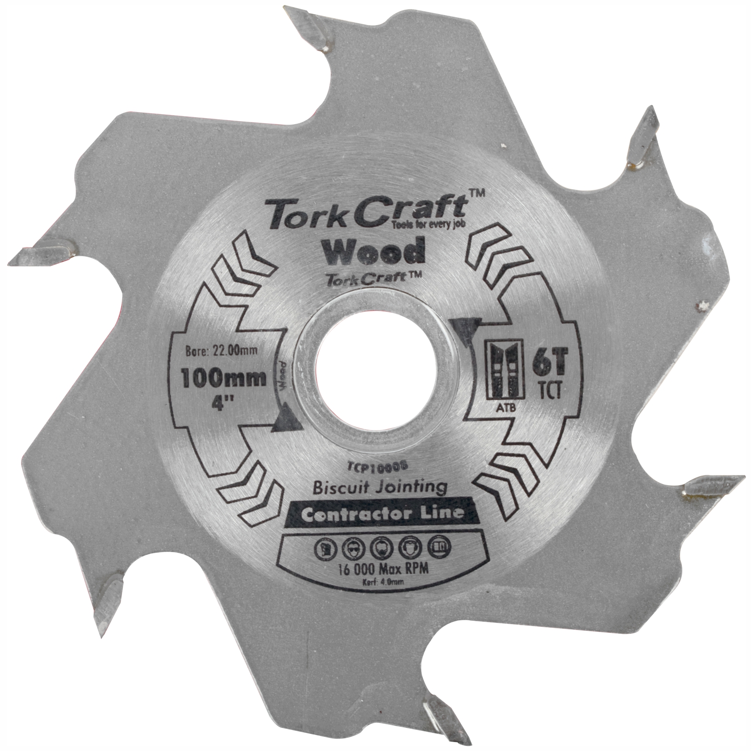 Blade Biscuit Joiner 100 X 6t 22.0mm Tct