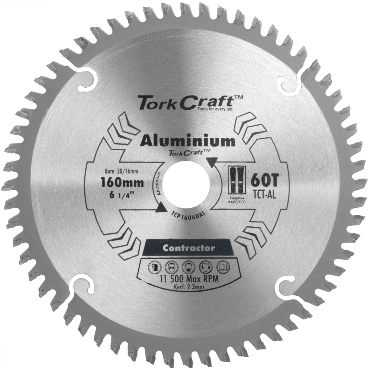 Blade Contractor Alum 160 X 60t 20/16 Circular Saw Tct