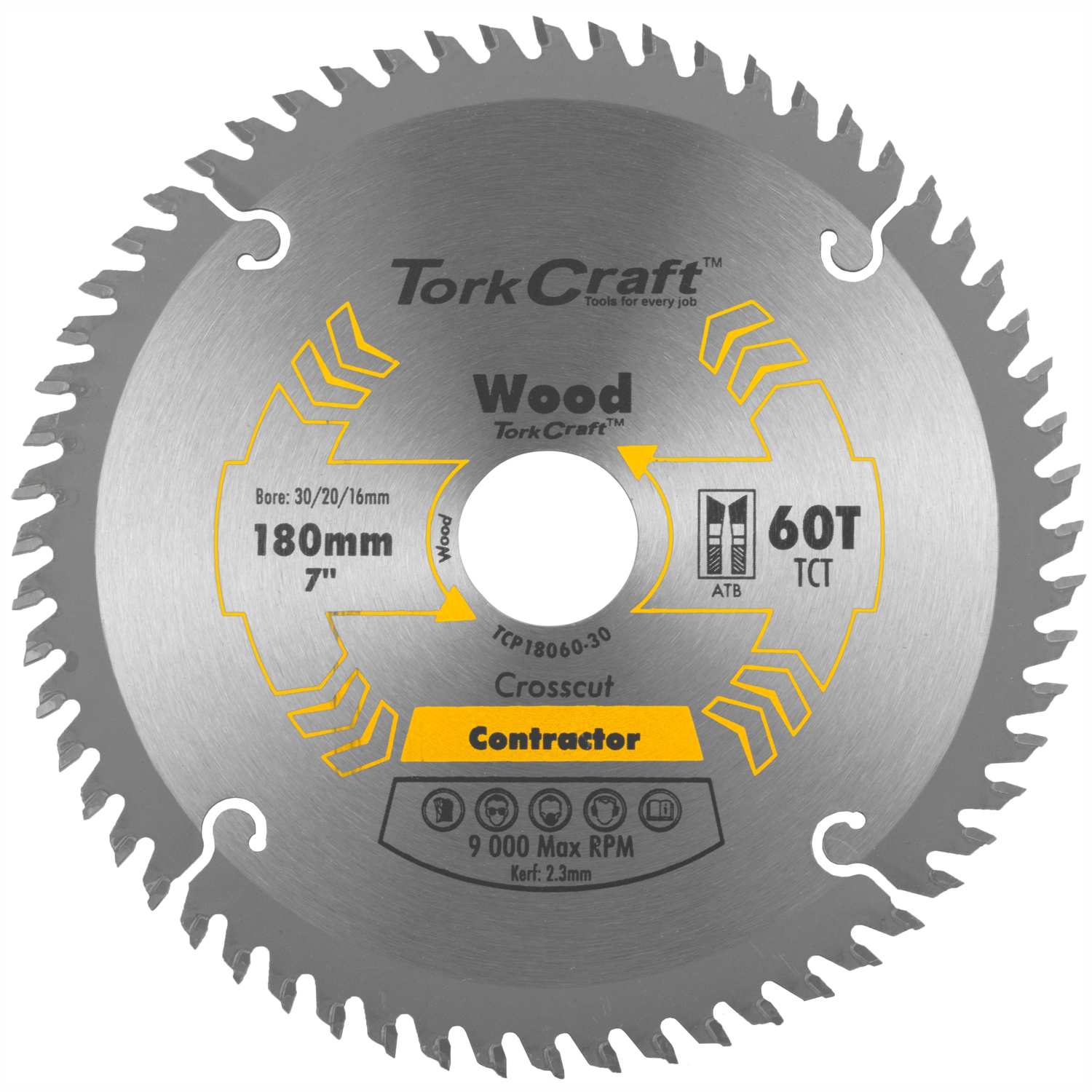Blade Contractor 180 X 60t 30/20/16 Circular Saw Tct