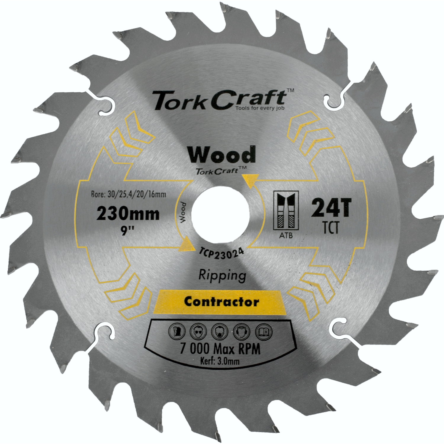 Blade Contractor 230x24t 30/1/2 Circular Saw Tct