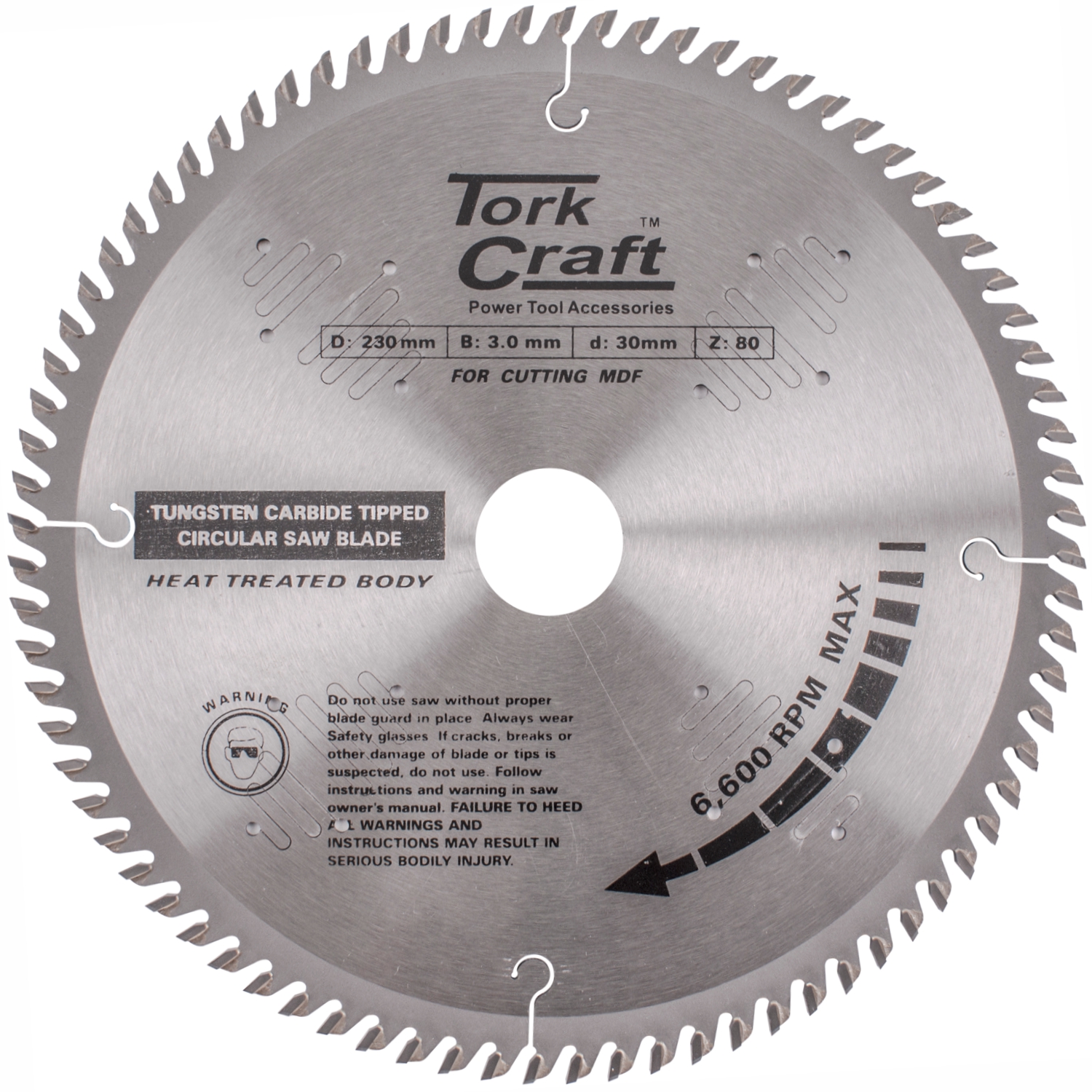 Blade Tct 230 X 80t 30/1/16 Tcg Positive Profesional Industrial