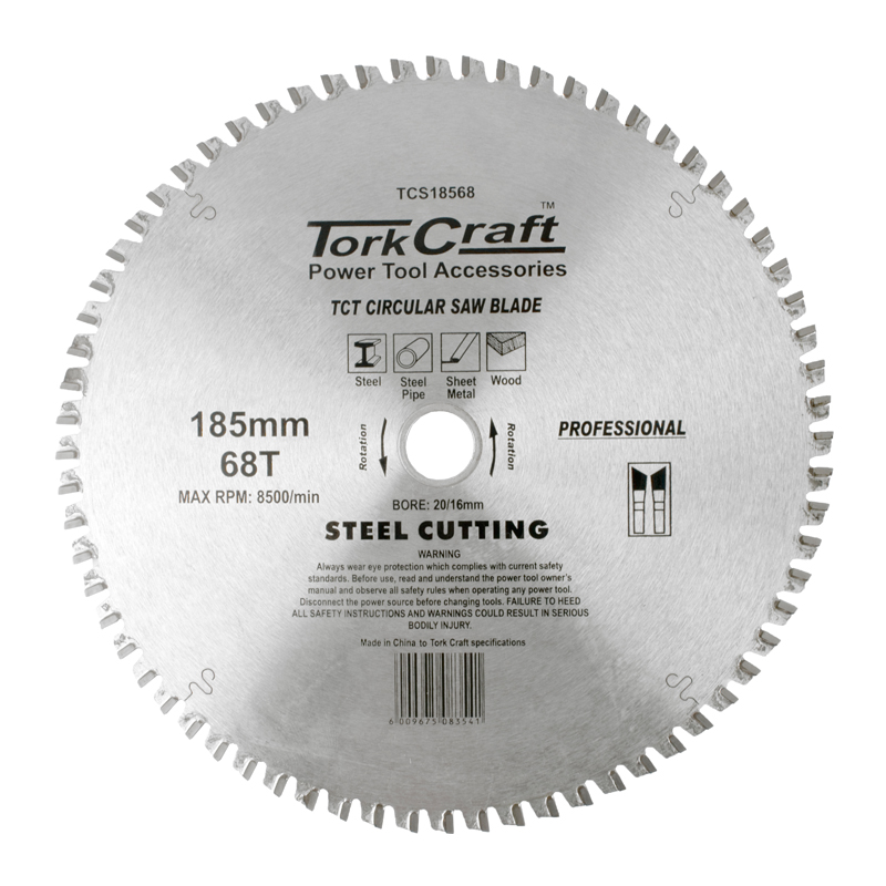 Tct Blade Steel Cutting 185x68t 20/16