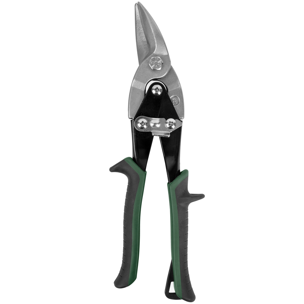 Tin Snip 260mm Right & Straight Cut Green