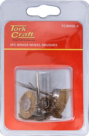 Wire Brushes Mini 5pc Brass 3.2mm Shaft Assorted Shapes