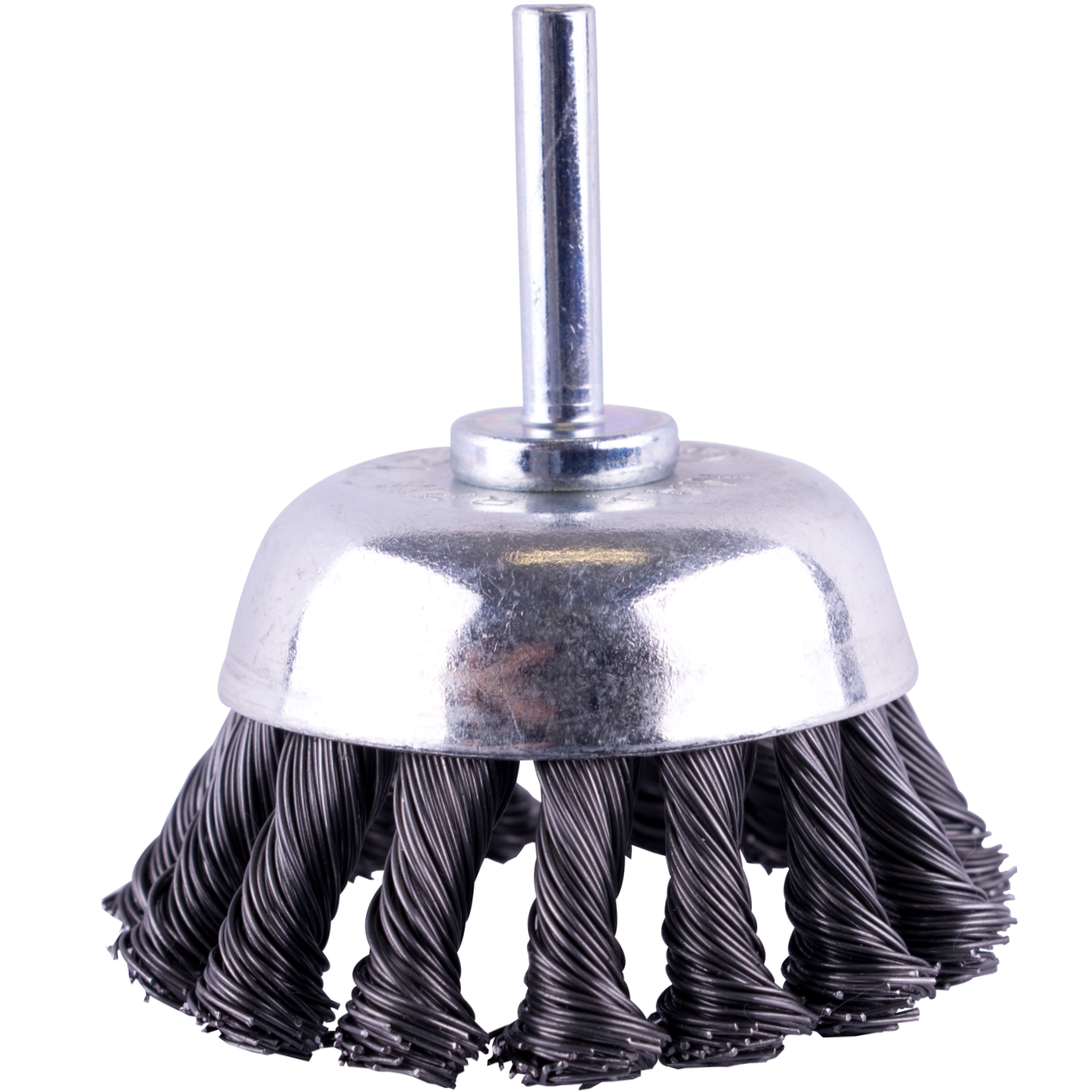 Wire Cup Brush Twisted Plain 65mm X 6mm Shaft Blister