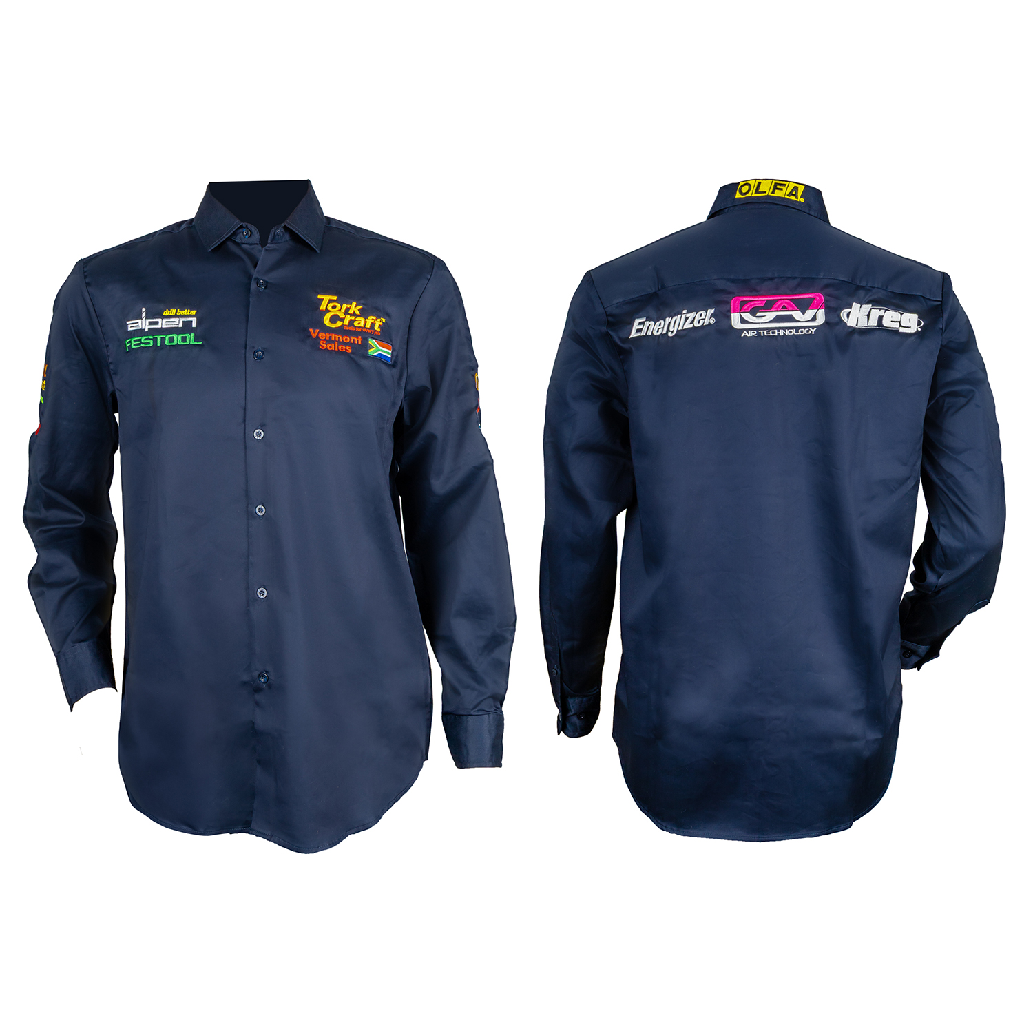 Vermont Mens Cotton Shirt Navy Blue 3x-large - Long Sleeve