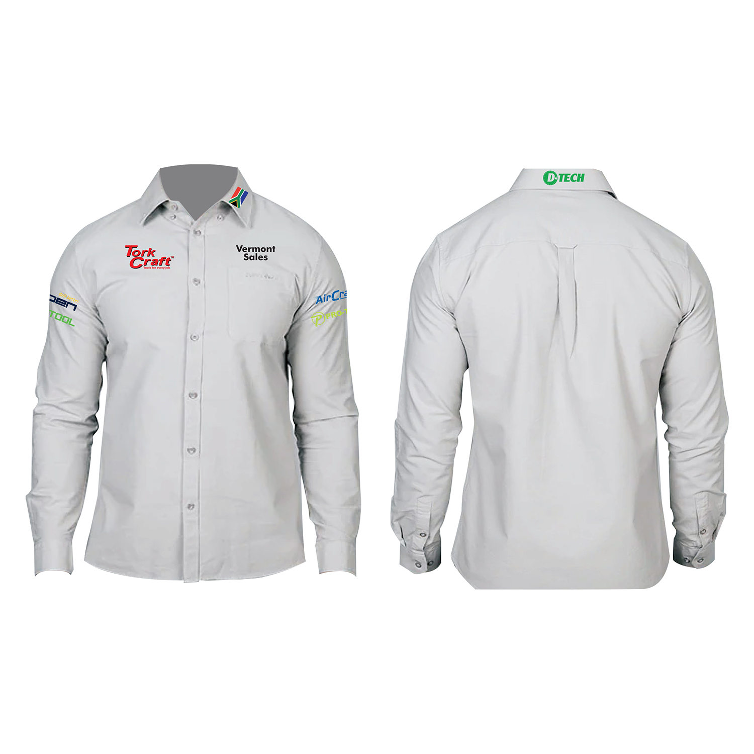 Vermont Ladies Cotton Long Sleeve Shirt Grey 2x-large