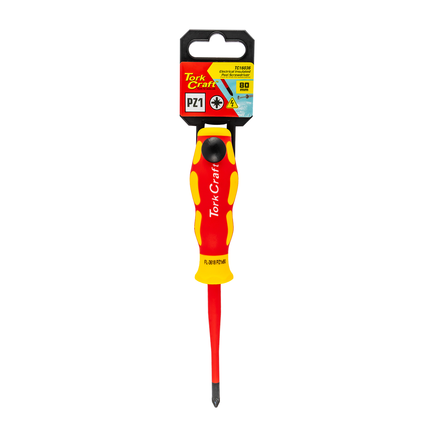 Screwdriver Insulated Pozi.no.1 X 80mm Vde