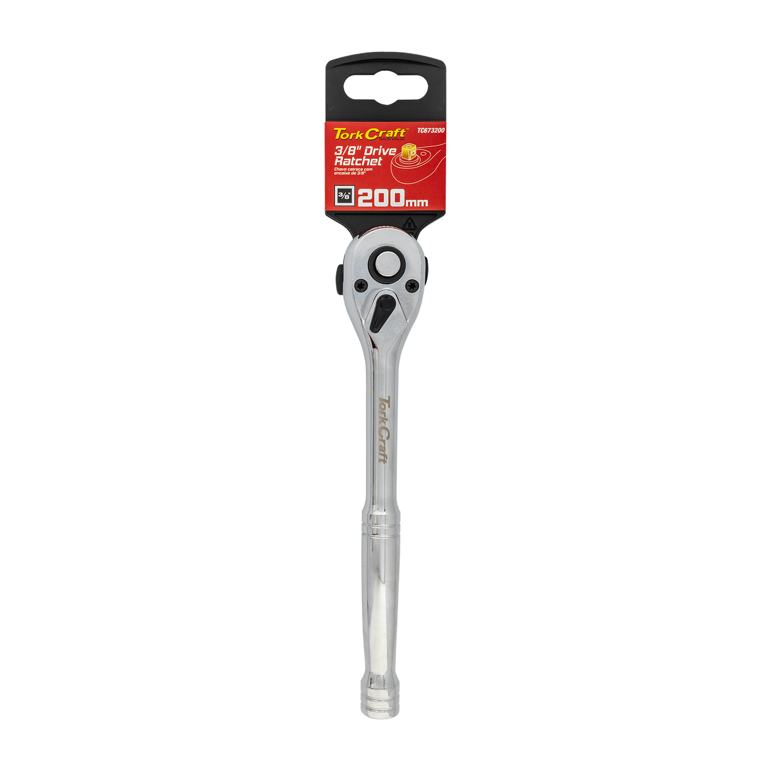 Ratchet 200mm 3/8' Drive Steel Handle
