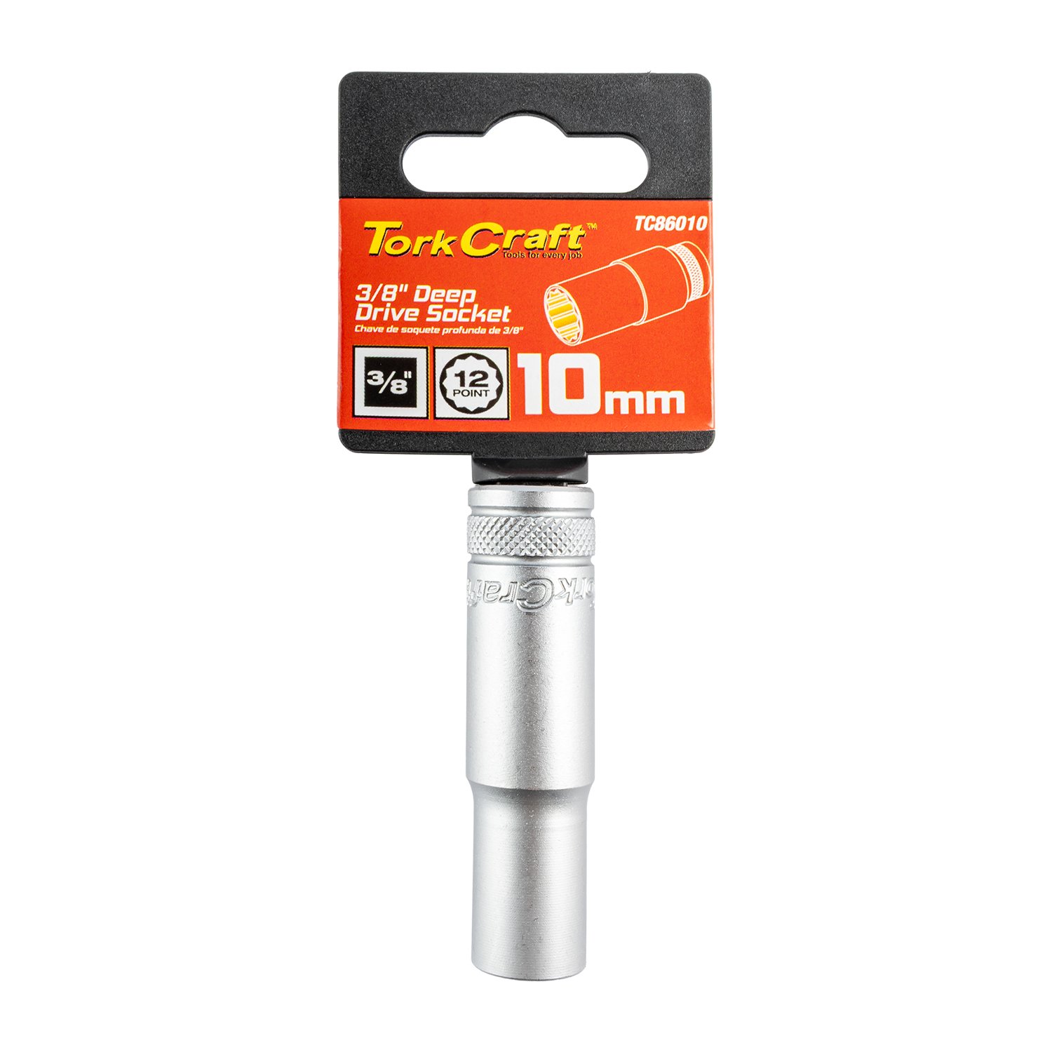 Deep Socket 3/8'dr 10mm 12pt Crv