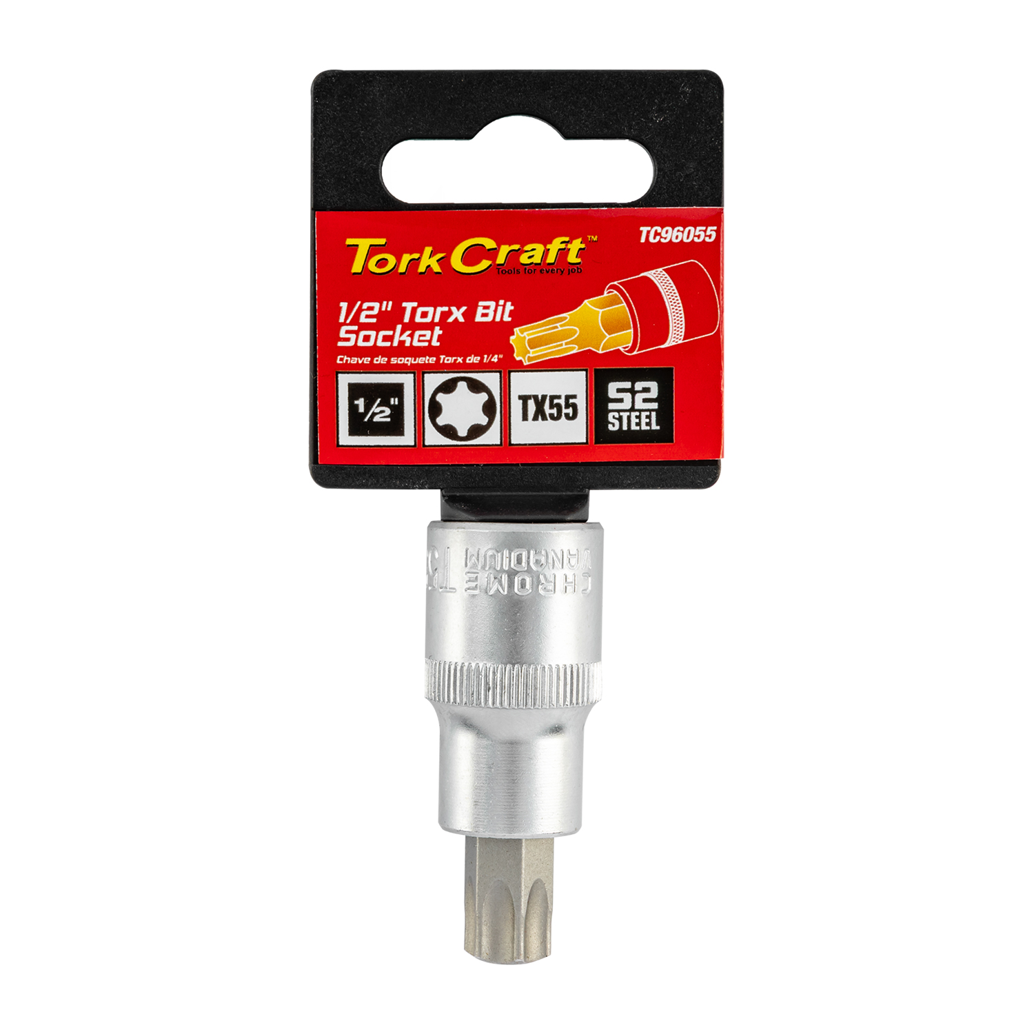 Socket Bit 1/2'dr Torx T55 S2 Material