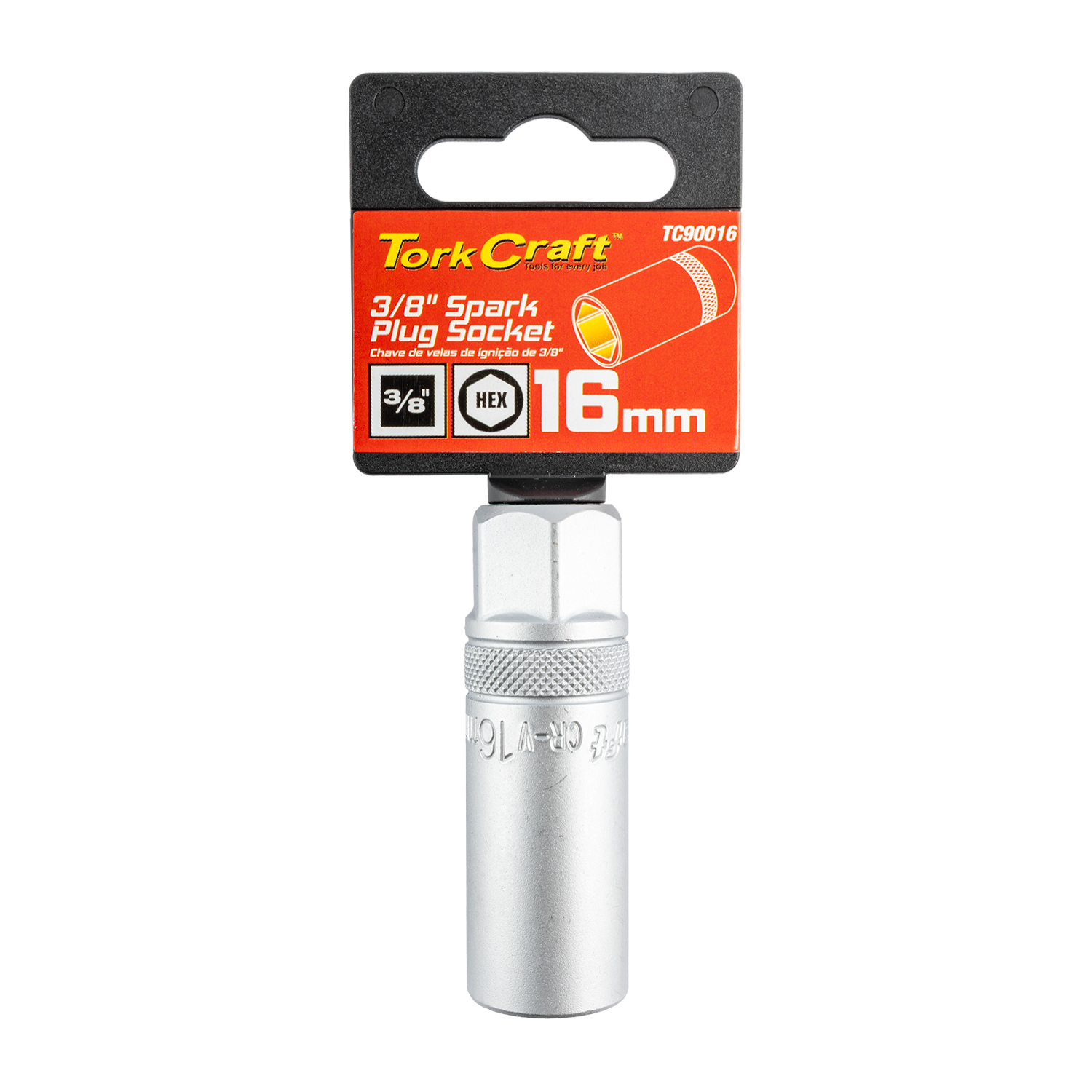Spark Plug Socket 16mm X 65mm X 3/8'dr Crv