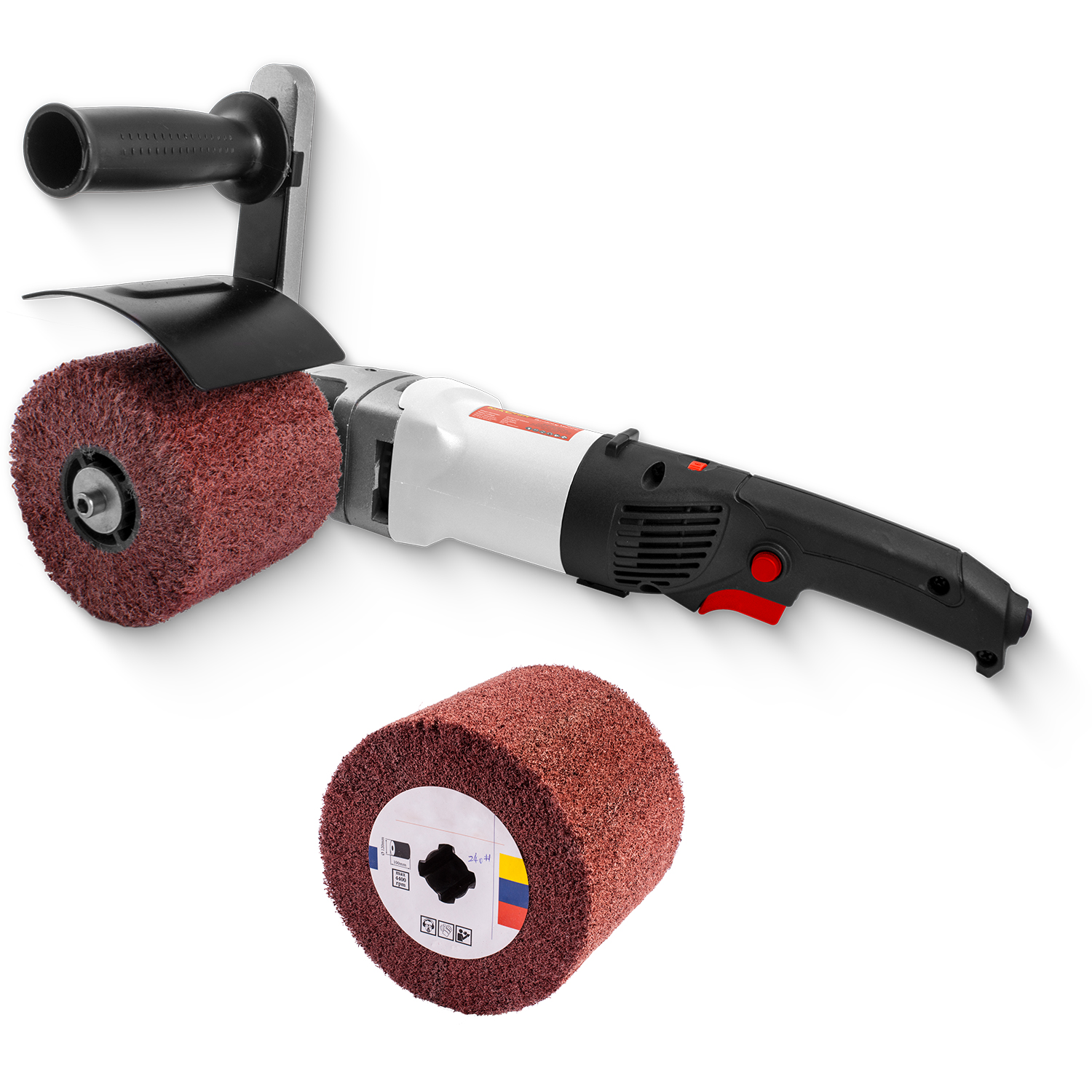 Stainless Burnishing Machine 800w C/w Extra 120grit Nylon Wheel