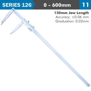 VERNIER CALIPER 600MM 0.06MM ACC. 150MM 0.02MM GRAD S/STEEL | Shop Pro-Connect South Africa