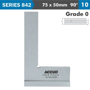 FLAT EDGE SQUARE 90 DEG. WIDE BASE 75x50MM DIN875