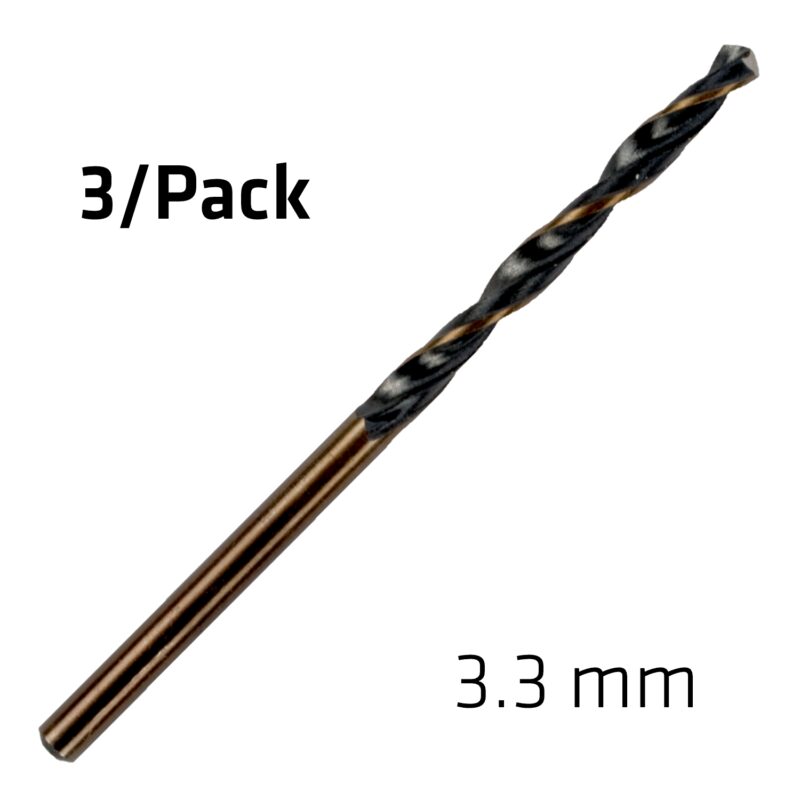 HSS SPRINT MASTER  3.3MM X3 SLEEVED DIN338 ALPEN DRILL BIT
