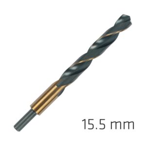 HSS SPRINT MASTER 15.5MM RED SHANK 9.5MM X1 SLEEVED DIN338 ALPEN DRILL