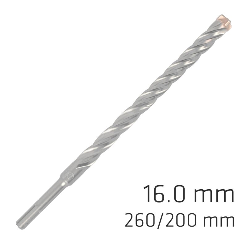 FORCE X 16.0 x 260/200 SDS-PLUS REBAR DRILL BIT X4 CUTTING EDGES