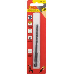 DRILL BIT HSS STANDARD 5.0MM HEX SHANK 1/CARD