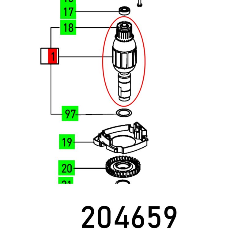 ARMATURE OF 1400 230V