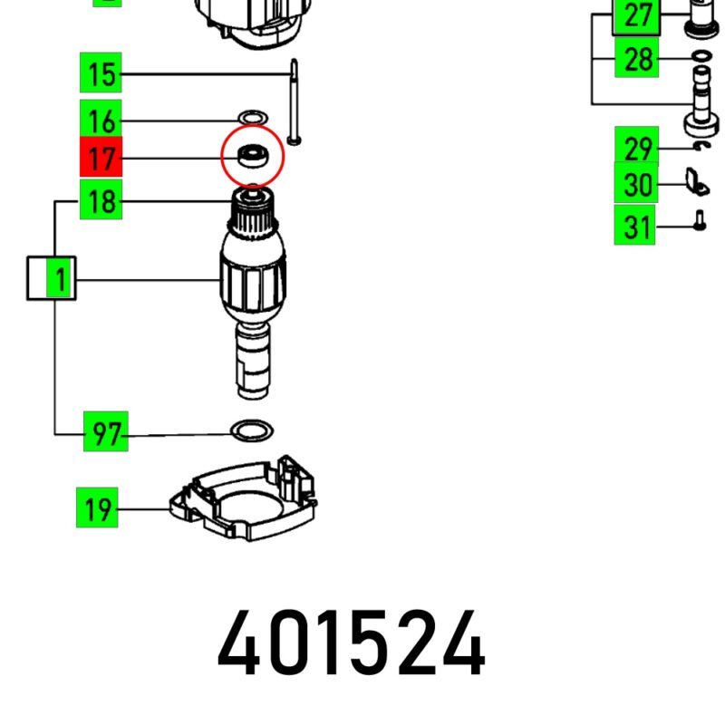 ROLLER BEARING 608 RS DIN 625