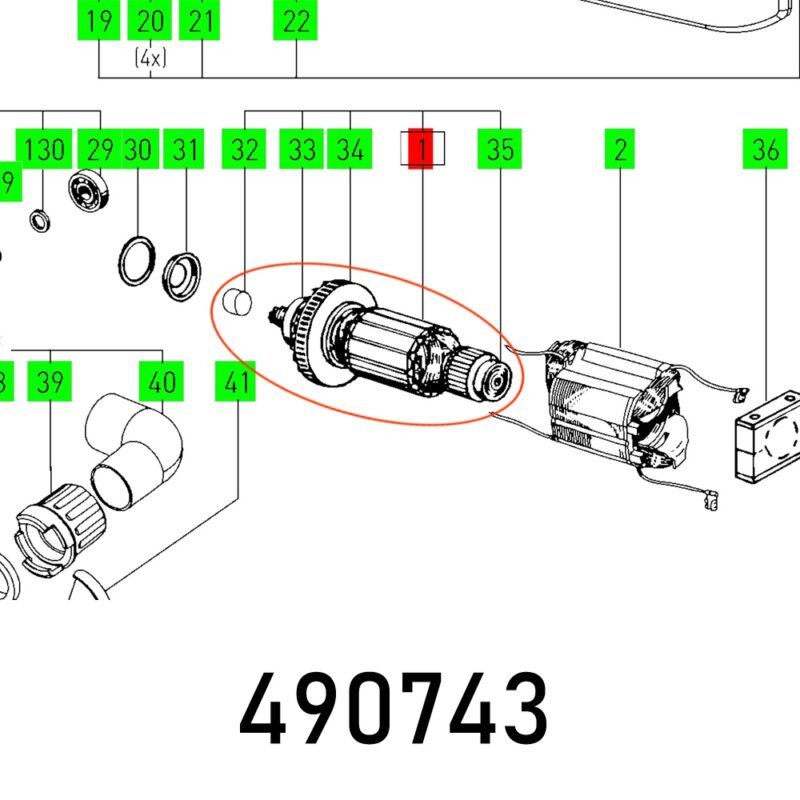 ARMATURE 230V BS 105 E ET-BG
