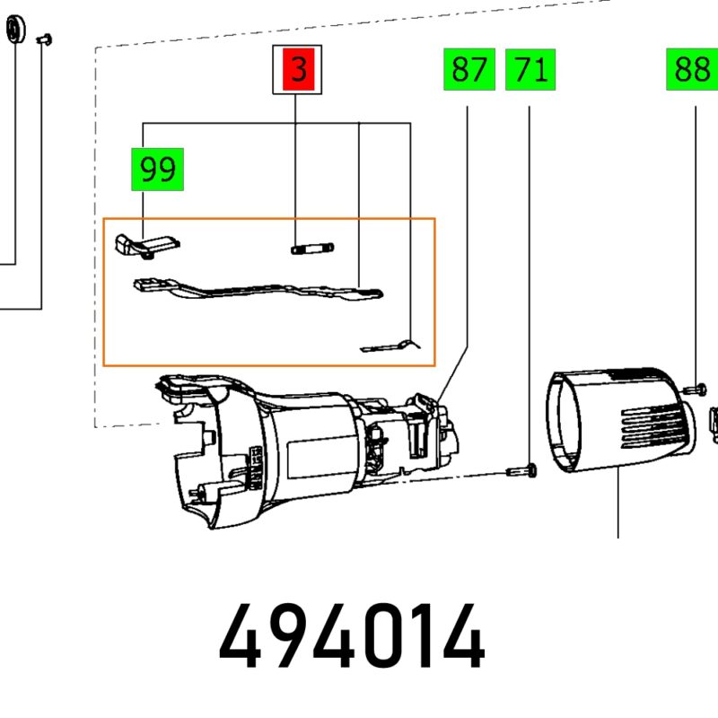 SWITCH ROD DF 500 Q