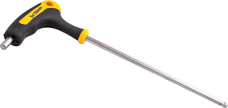 BALL POINT T HANDLE HEX ALLEN KEY 5.0MM X 150MM
